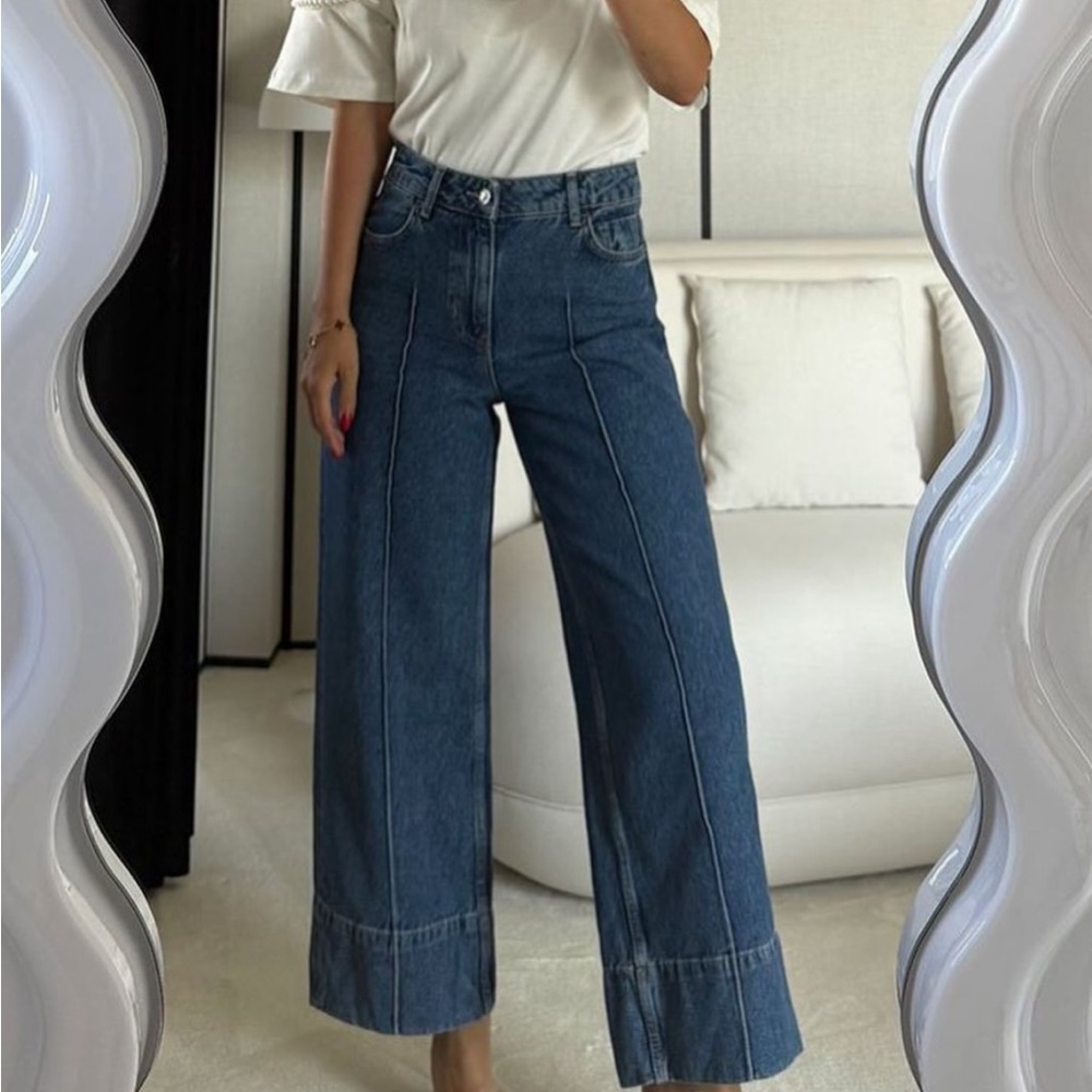 Zara Wide Leg Crop Jeans